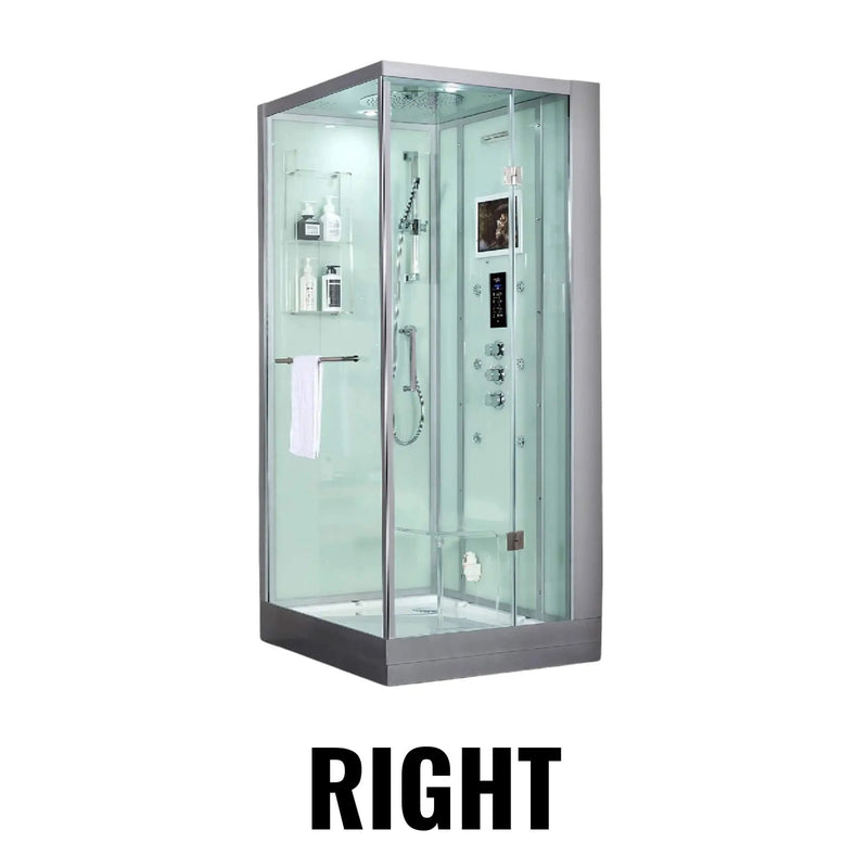Maya Bath Platinum Arrezo Steam Shower With Rainfall Ceiling Shower (SAK75924) by SAKSBY WHOLESALE
