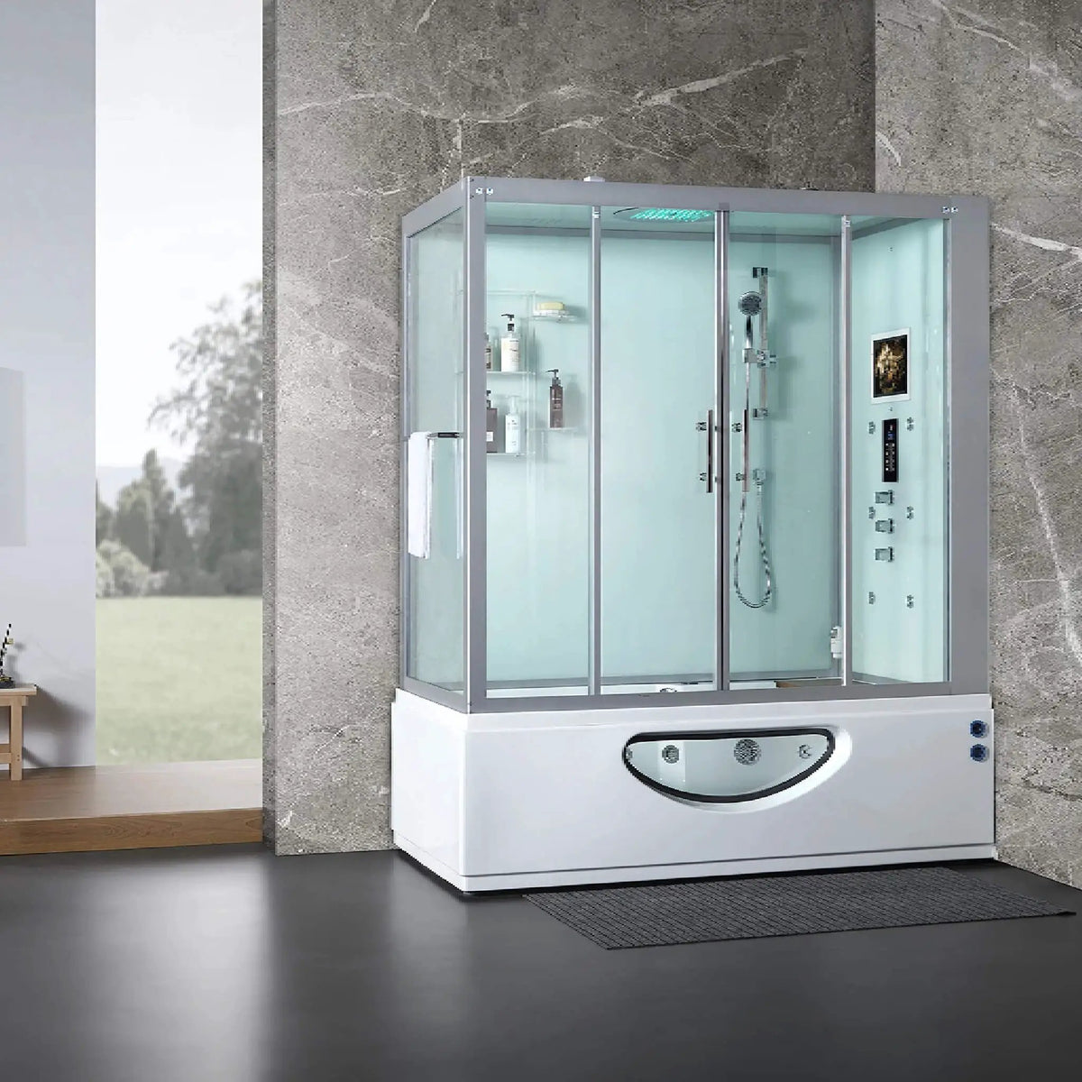 Maya Bath Platinum Catania Steam Shower With 6 Acupuncture Jets (SAK42985) by SAKSBY WHOLESALE