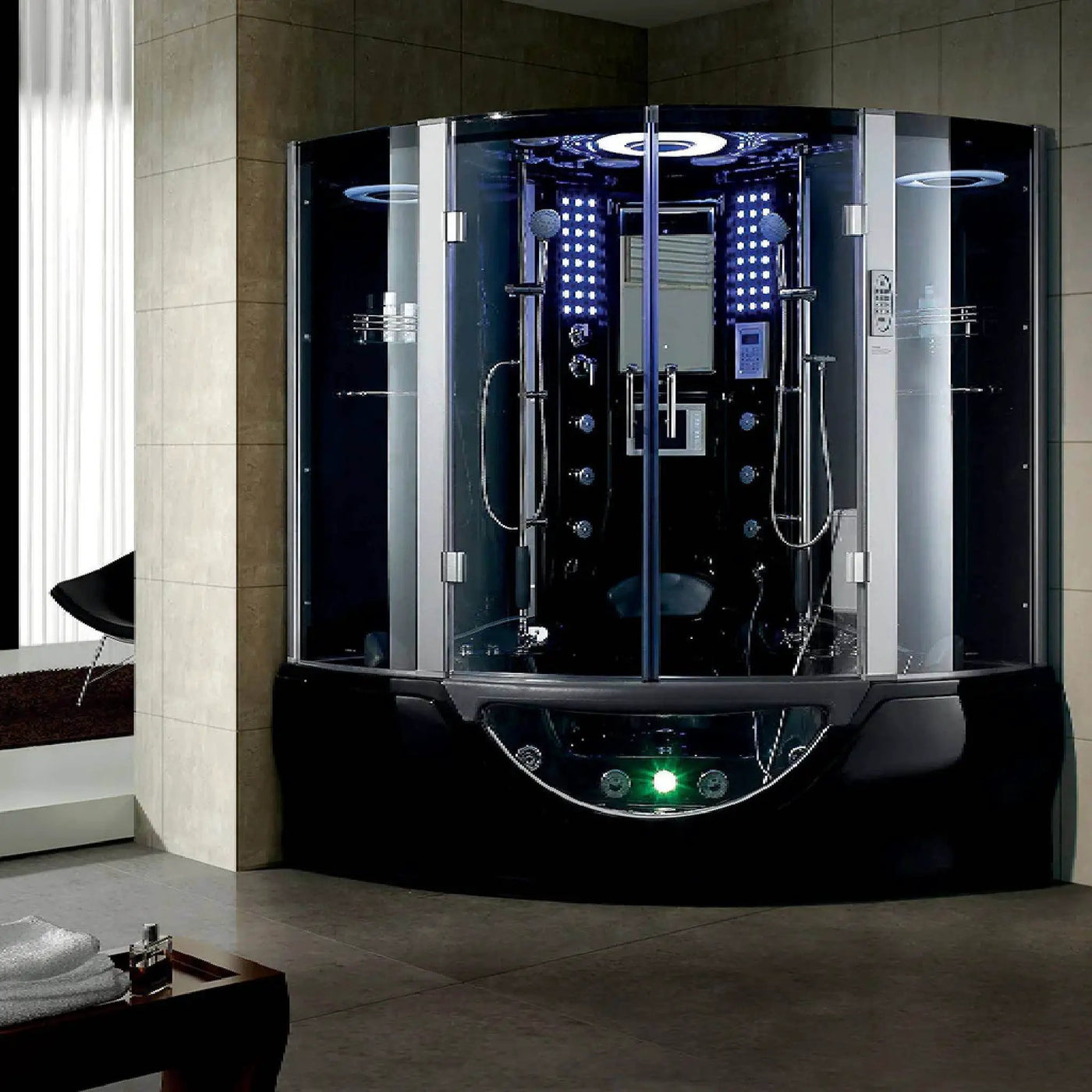 Maya Bath Valencia Steam Shower Massage Bathtub With LCD TV (SAK20479) by SAKSBY WHOLESALE