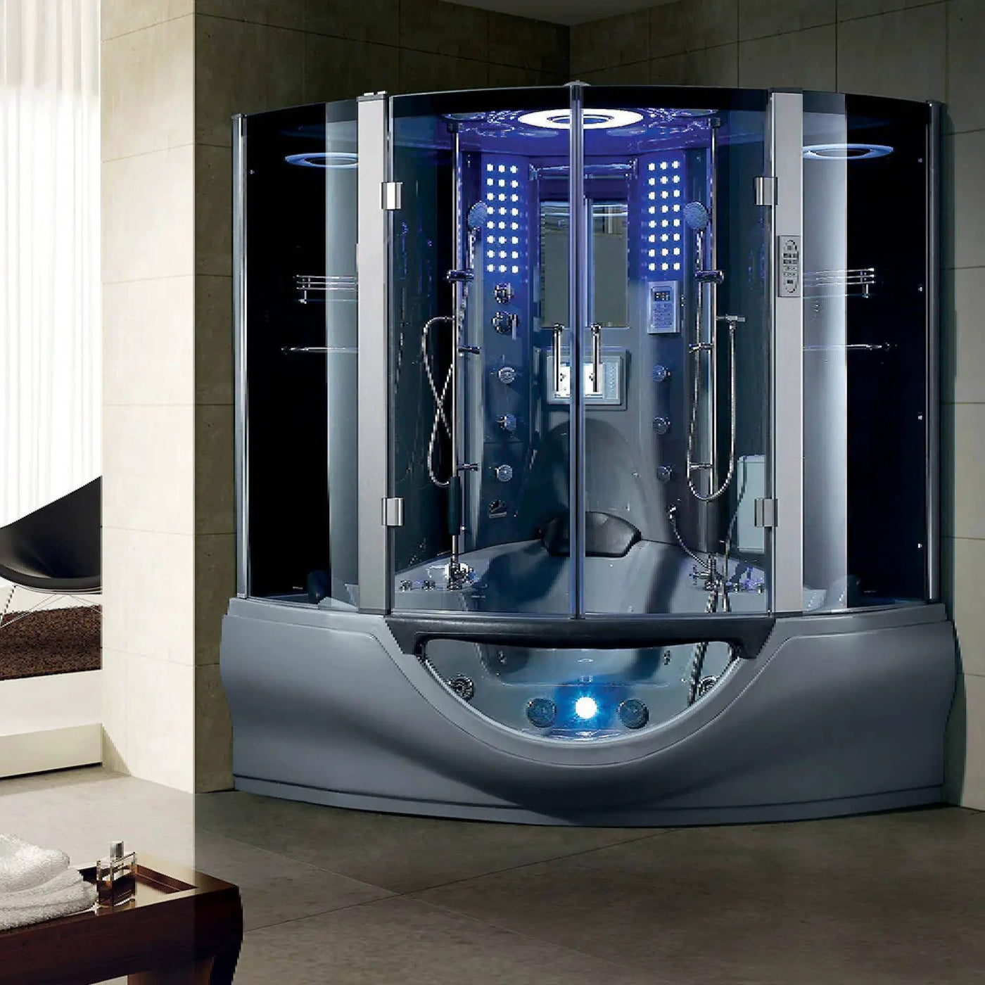Maya Bath Valencia Steam Shower Massage Bathtub With LCD TV (SAK20479) by SAKSBY WHOLESALE
