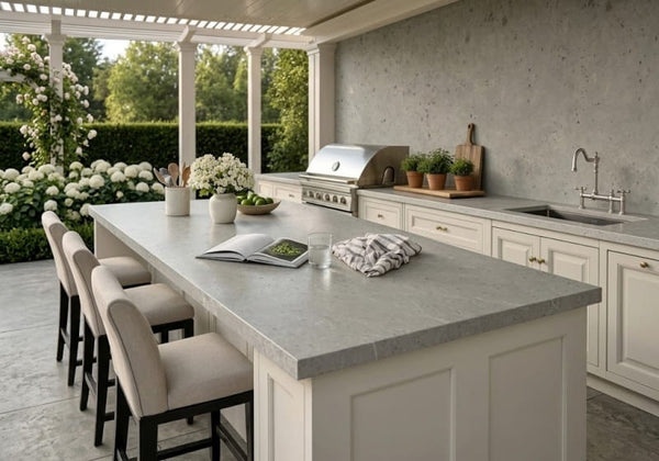 Mayfair Honed Limestone Slab Random room scene