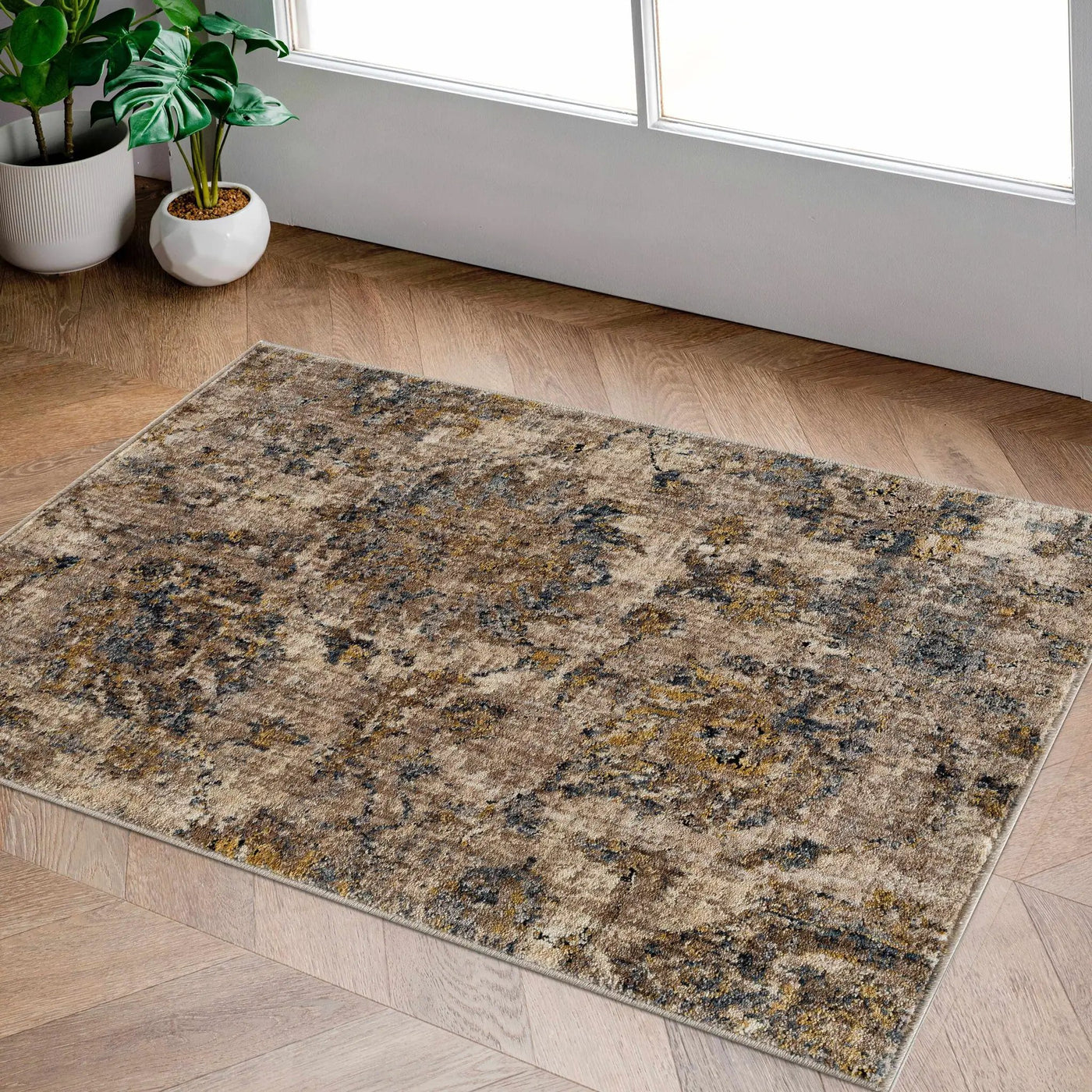 Morinville Teal Floral Rug by Boutique Rugs