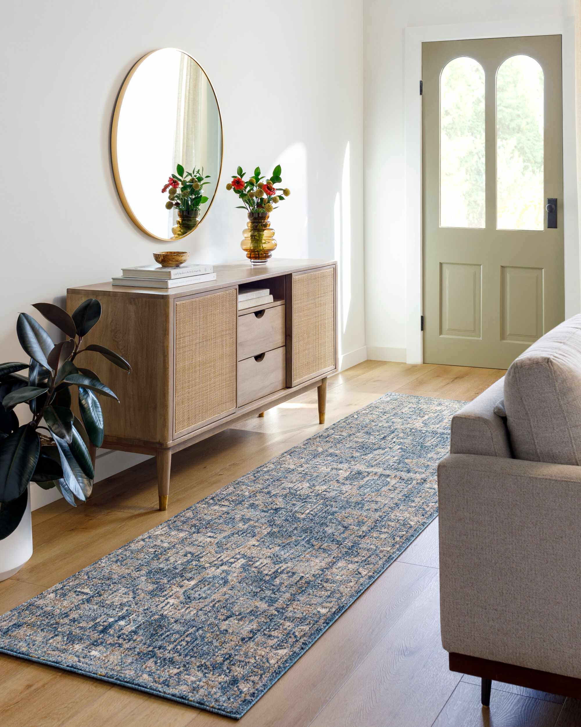 Mirabel Denim Blue Traditional Rug by Boutique Rugs