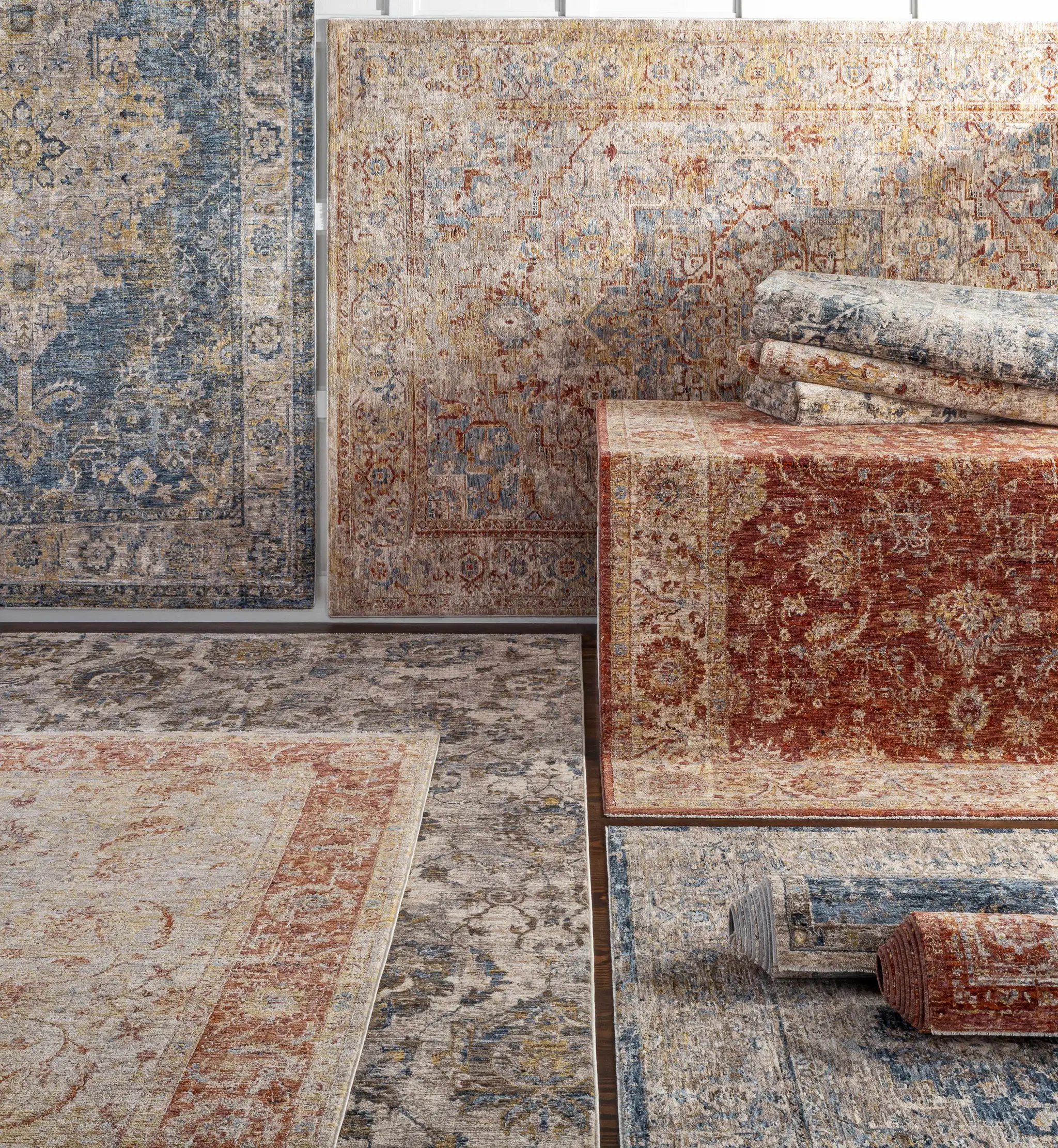 Wilkie Blue Persian Rug by Boutique Rugs