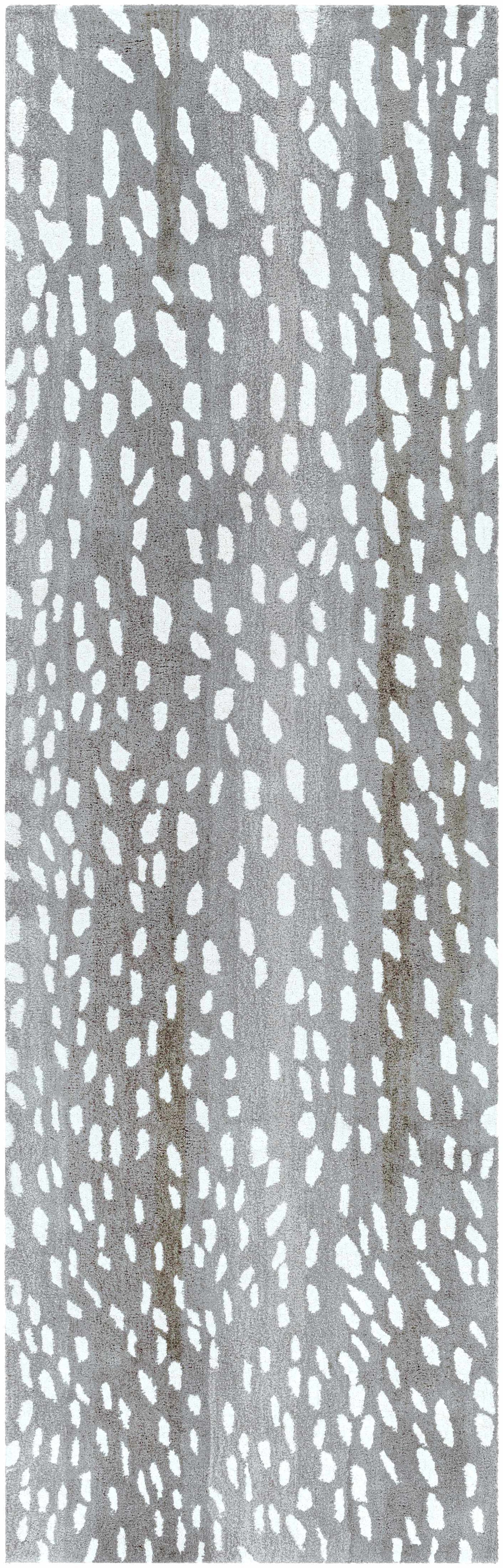 Athena Gray Giraffe Print Wool Rug by Boutique Rugs