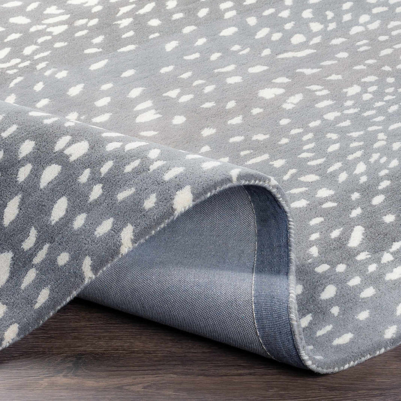 Athena Gray Giraffe Print Wool Rug by Boutique Rugs