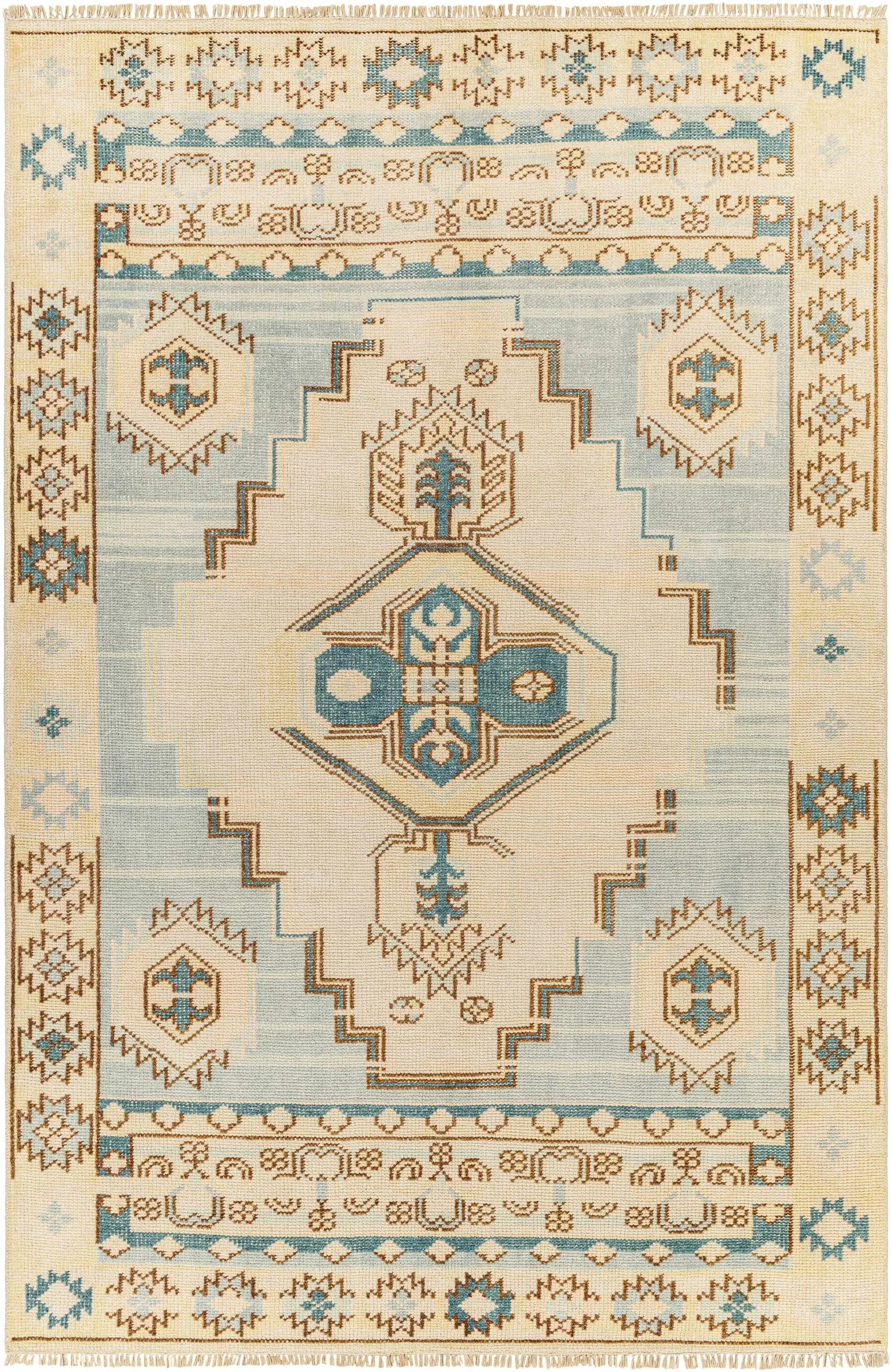 McColl Hand Knotted Wool Blend Rug - Clearance by Boutique Rugs