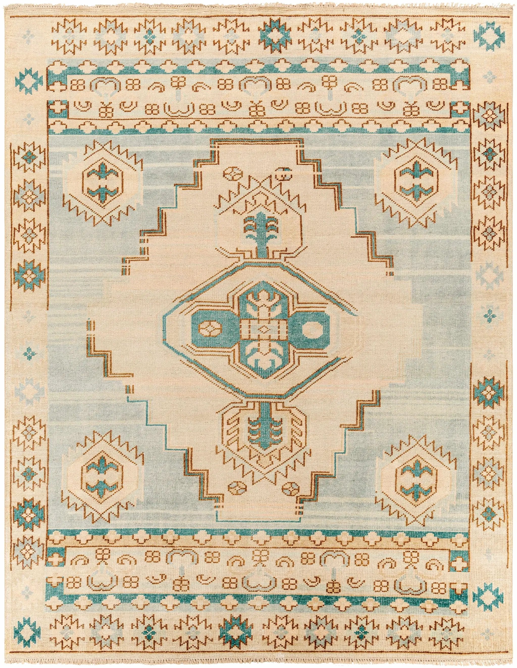 McColl Hand Knotted Wool Blend Rug - Clearance by Boutique Rugs