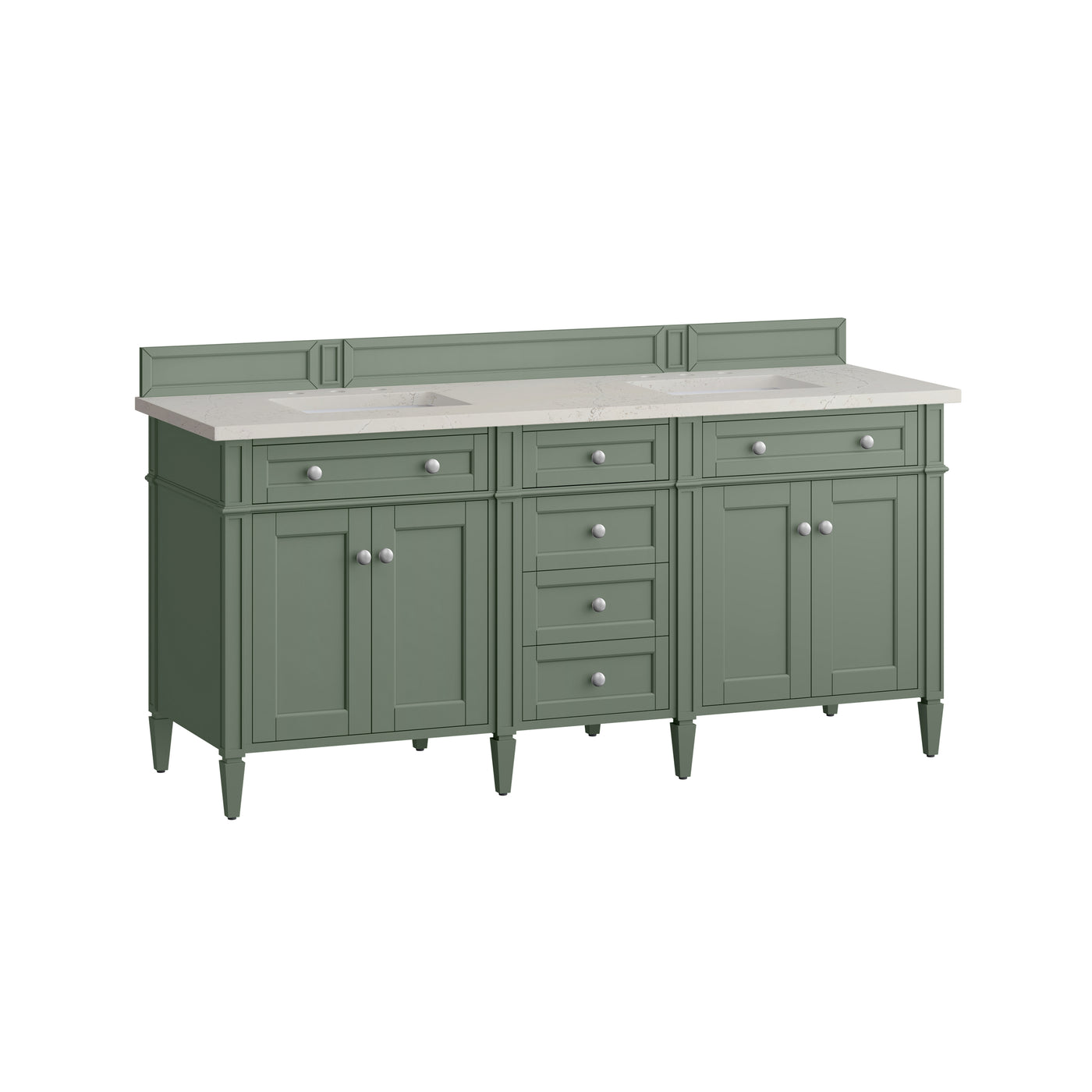 James Martin Brittany 72" Double Bathroom Vanity, Smokey Celadon by James Martin
