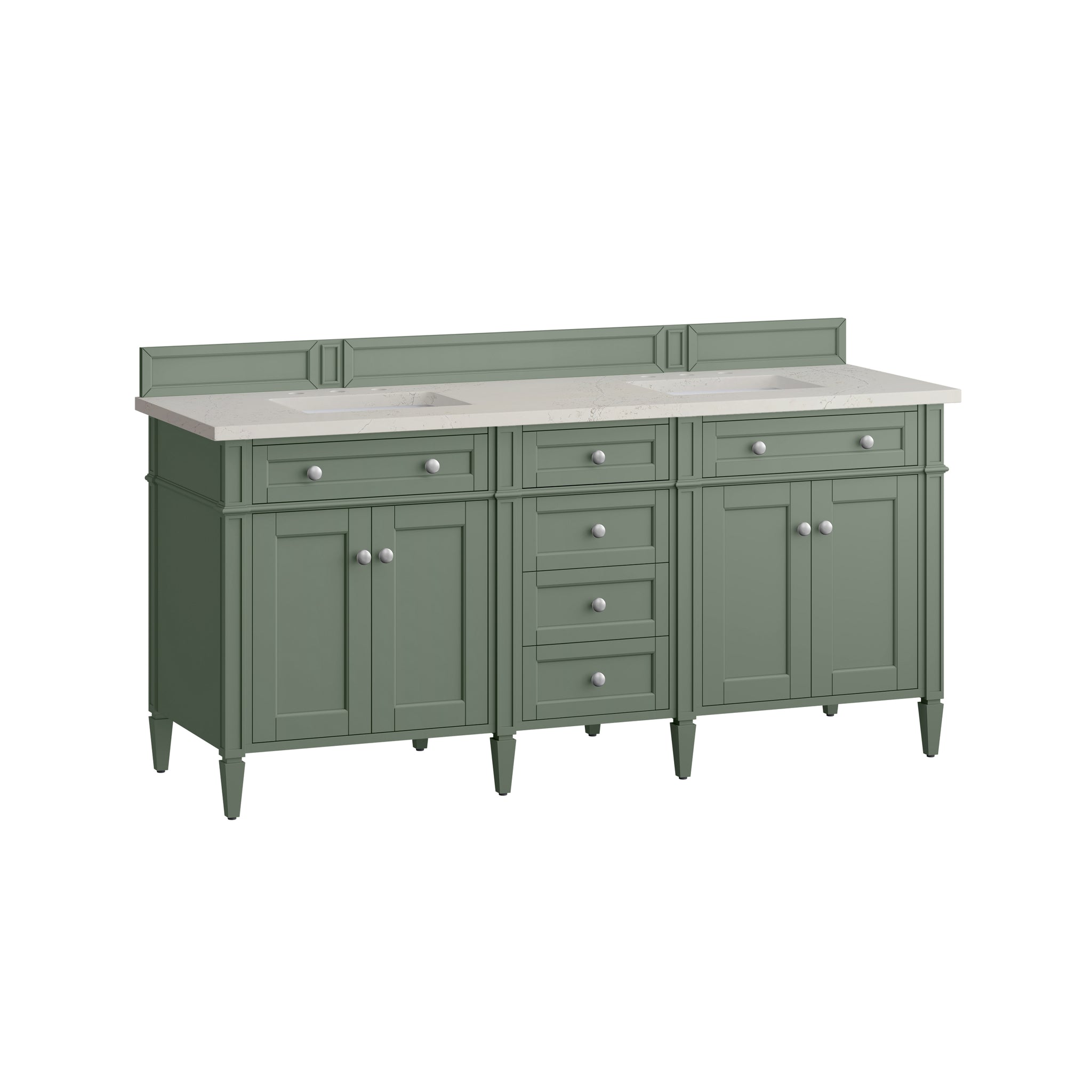 James Martin Brittany 72" Double Bathroom Vanity, Smokey Celadon by James Martin
