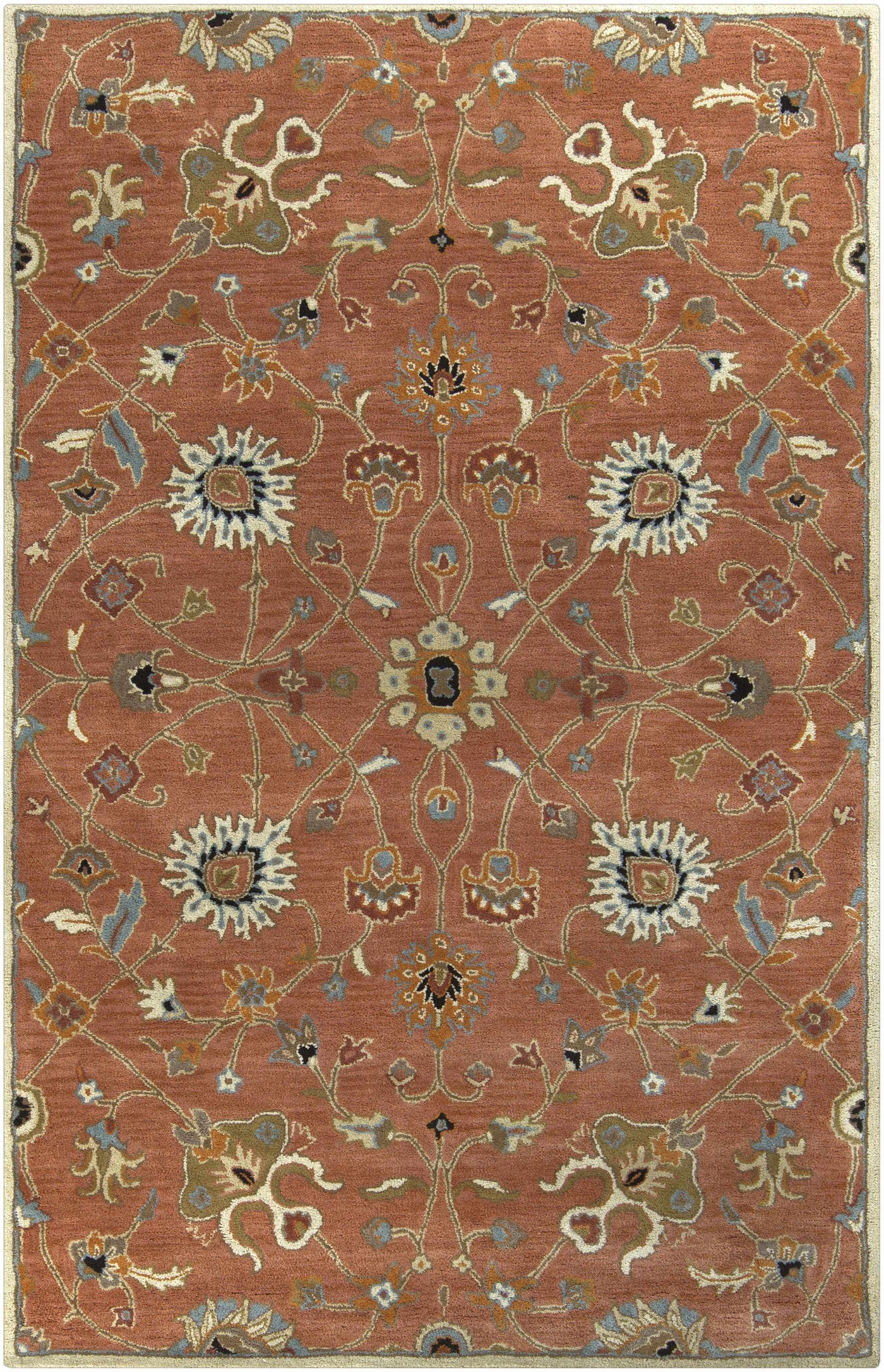 Logville Hand Tufted Rust 1119 Wool Rug by Boutique Rugs
