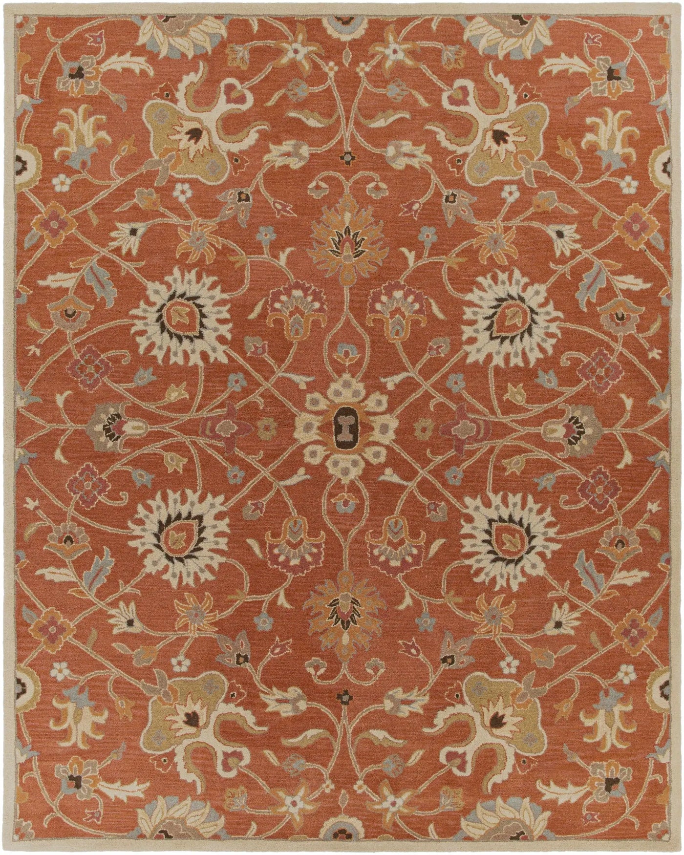 Logville Hand Tufted Rust 1119 Wool Rug by Boutique Rugs