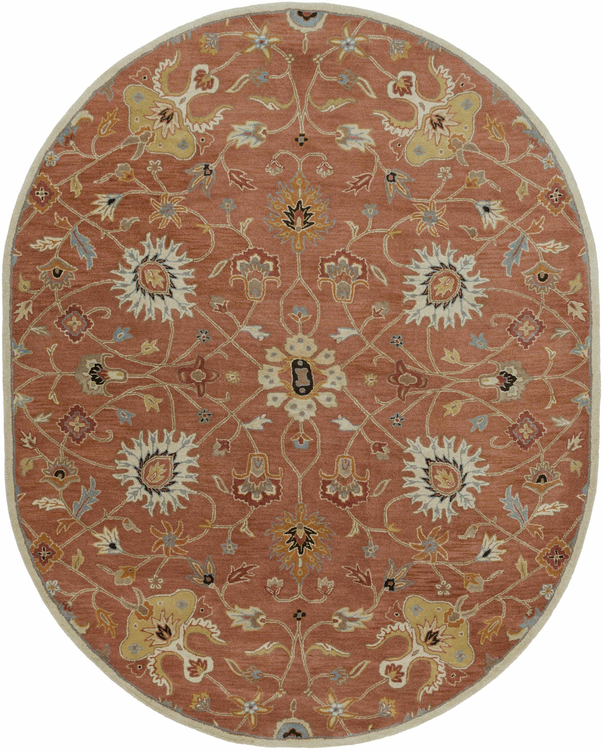 Logville Hand Tufted Rust 1119 Wool Rug by Boutique Rugs
