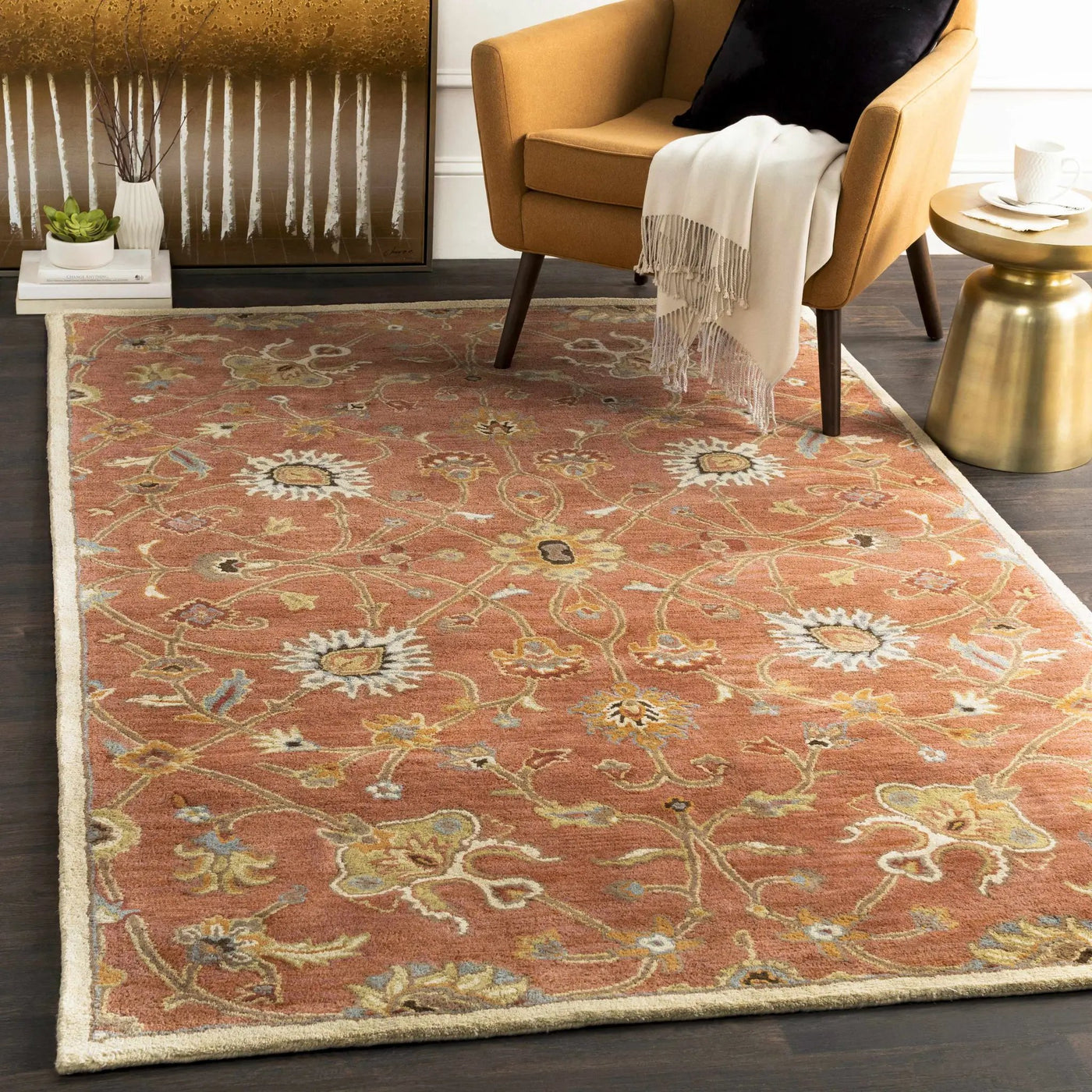 Logville Hand Tufted Rust 1119 Wool Rug by Boutique Rugs
