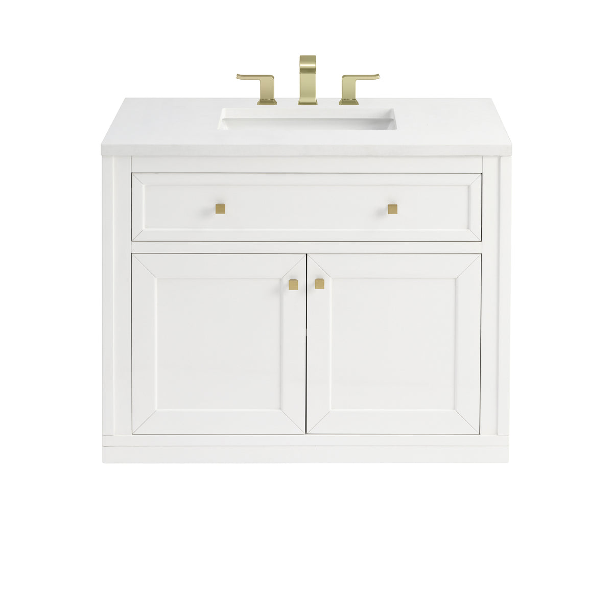 James Martin Chicago 36" Single Bathroom Vanity, Glossy White, view 35