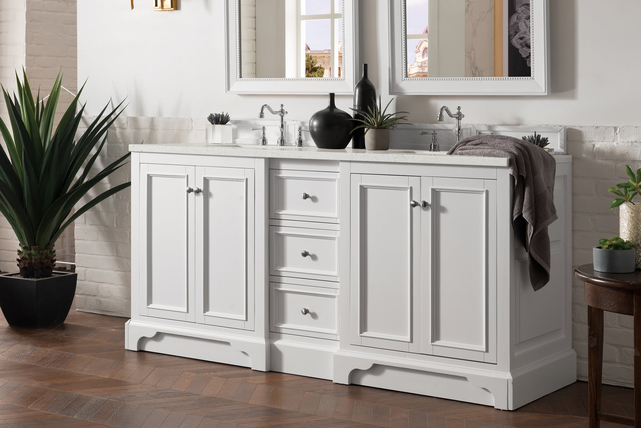 James Martin De Soto 72" Double Bathroom Vanity, Bright White, view 17