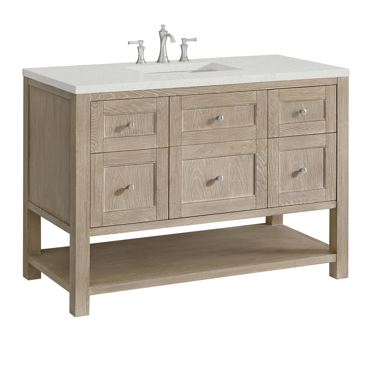 James Martin Breckenridge 48" Single Bathroom Vanity, Whitewashed Oak, view 30