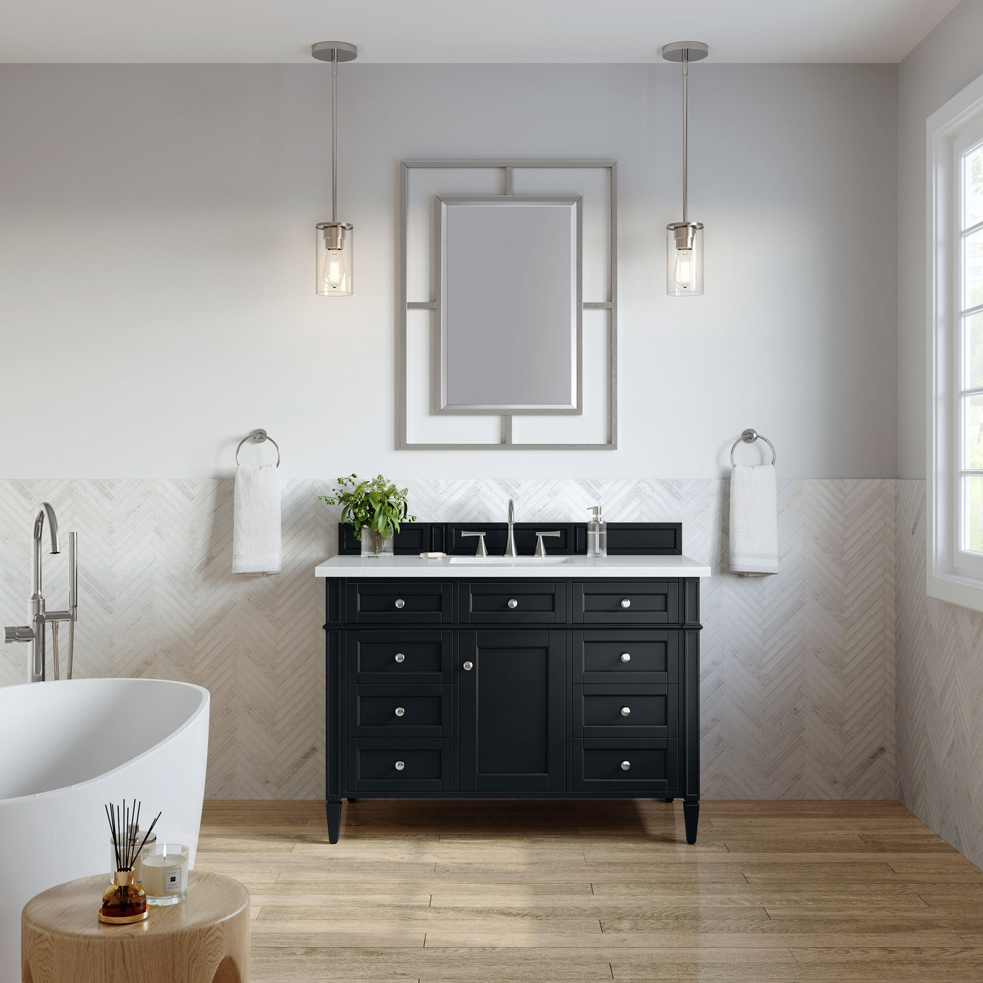James Martin Brittany 48" Single Bathroom Vanity, Black Onyx, view 31