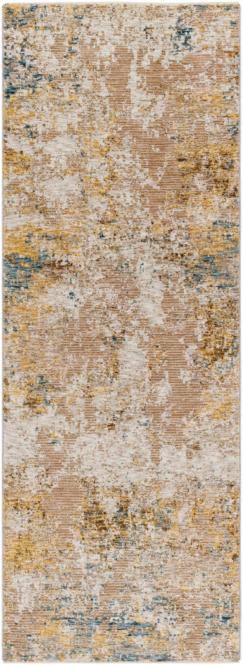 Meads Abstract Mustard Luxe Rug by Boutique Rugs