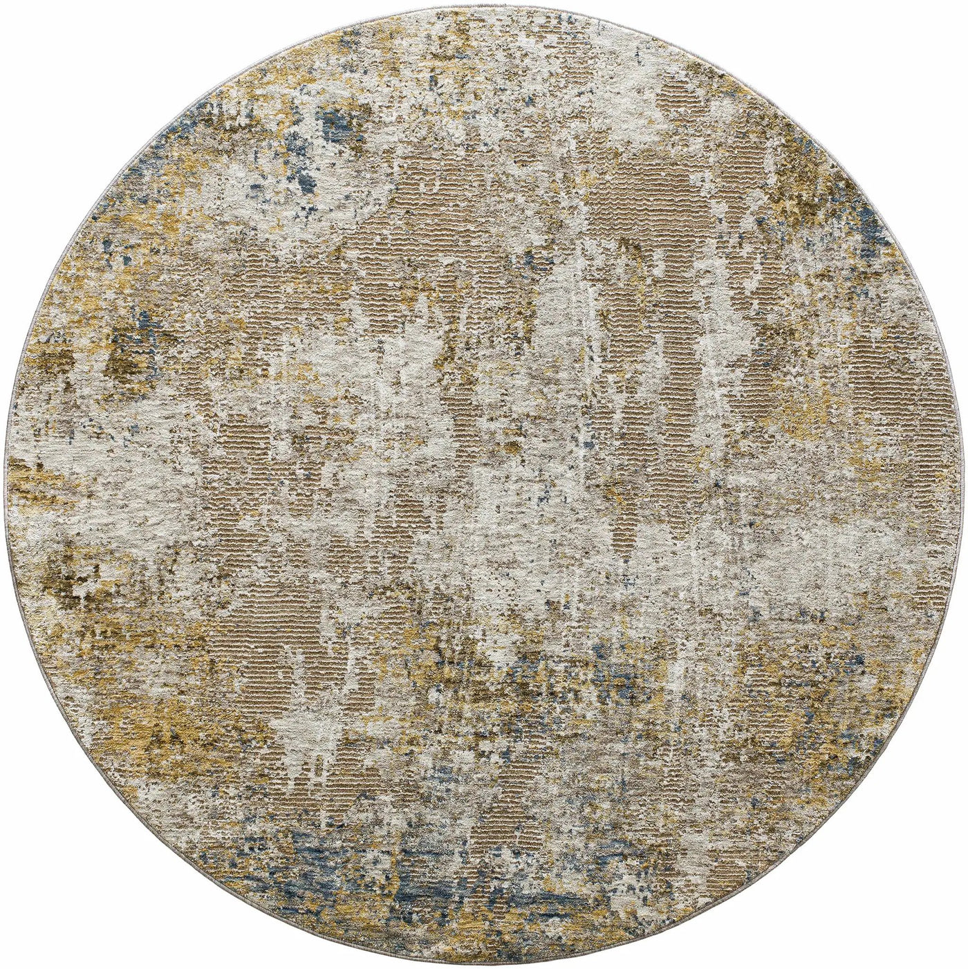 Meads Abstract Mustard Luxe Rug by Boutique Rugs