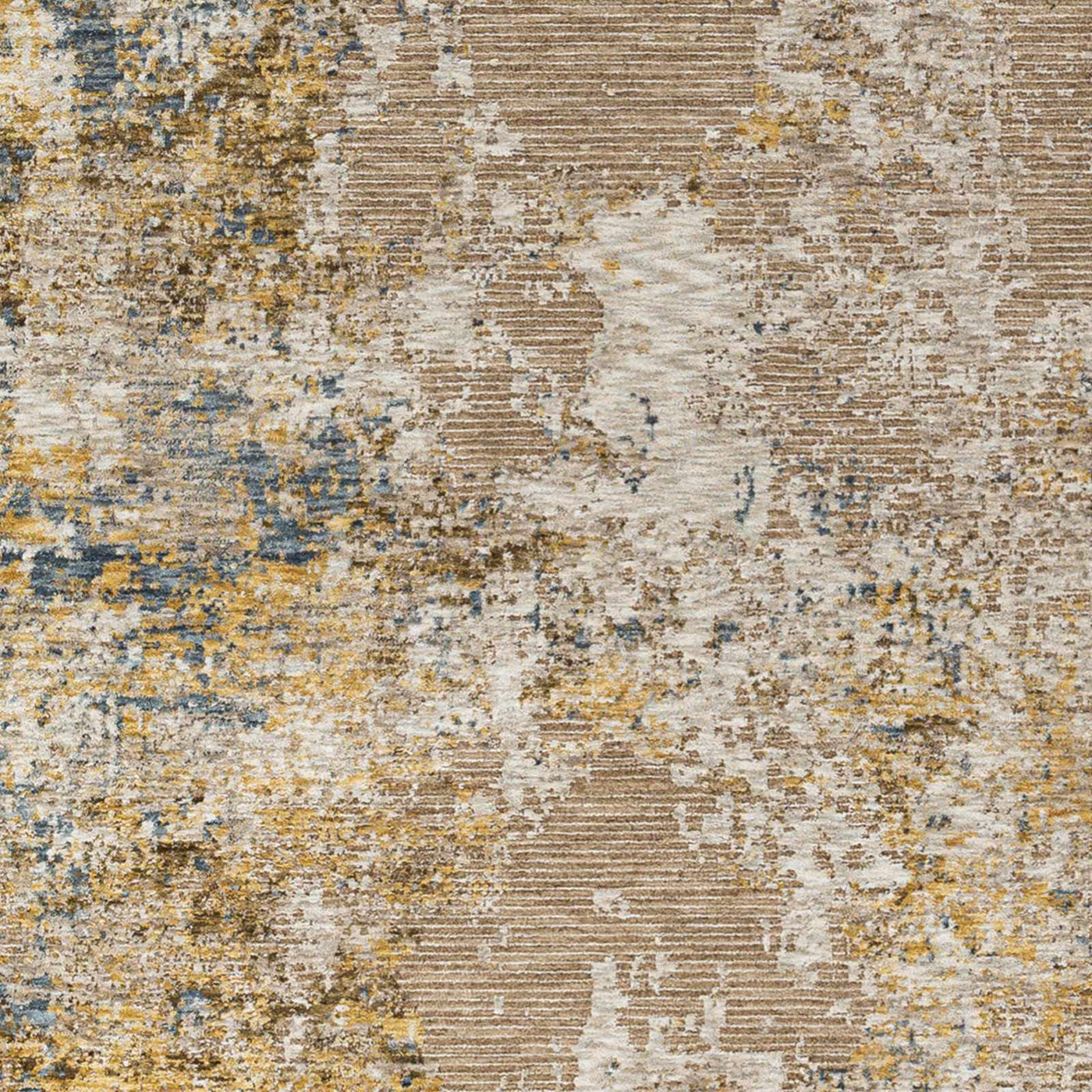 Meads Abstract Mustard Luxe Rug by Boutique Rugs