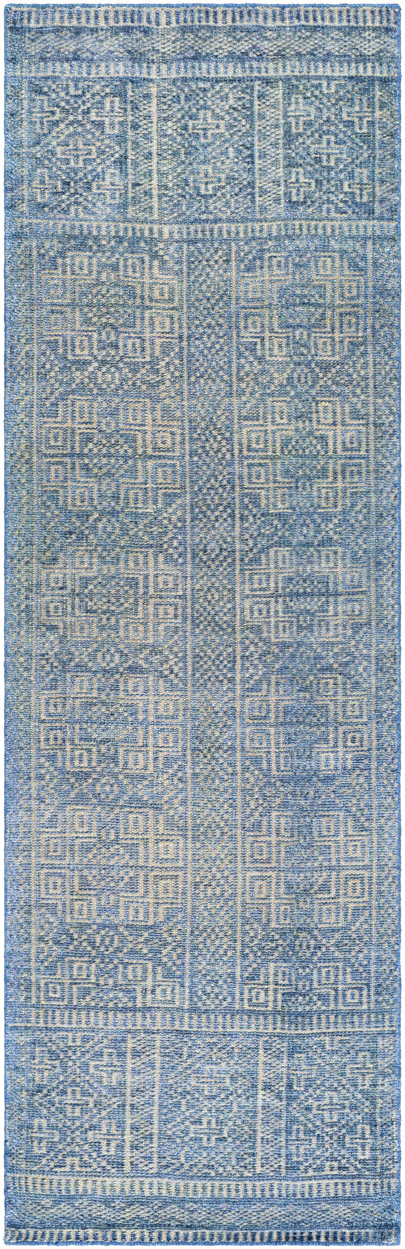 Meigs Blue Premium Viscose&Wool Rug - Clearance by Boutique Rugs