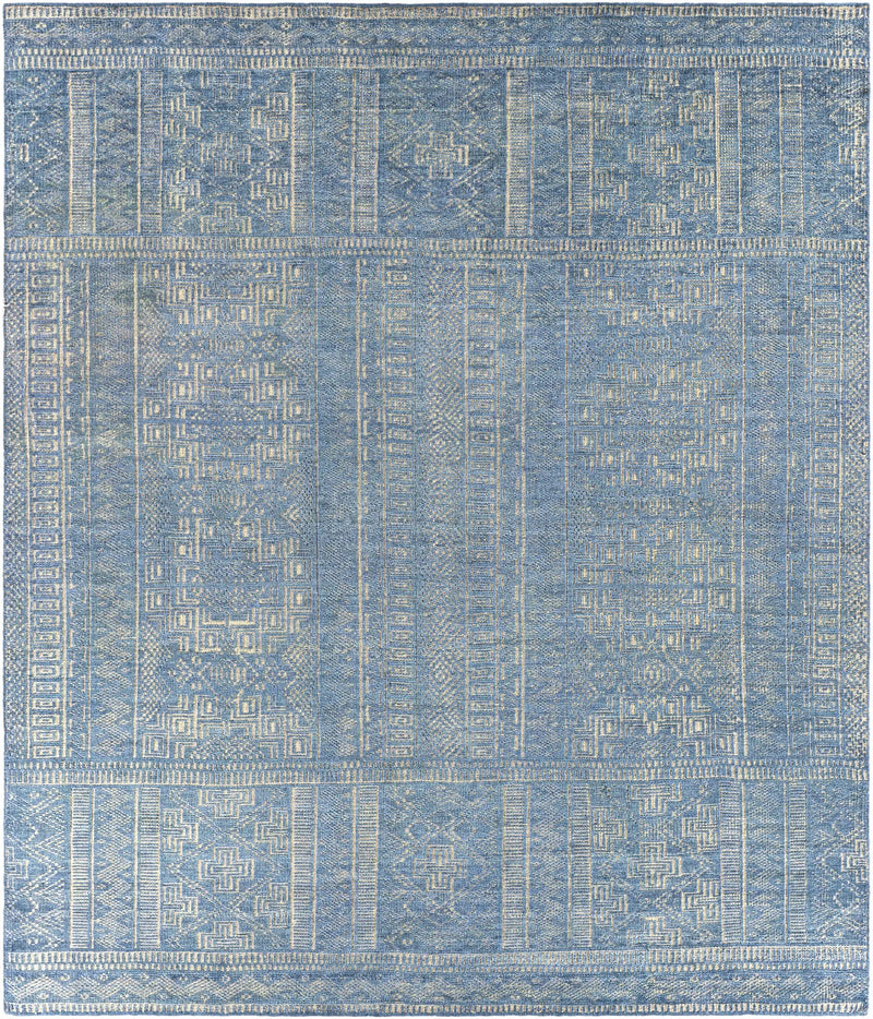 Meigs Blue Premium Viscose&Wool Rug - Clearance by Boutique Rugs