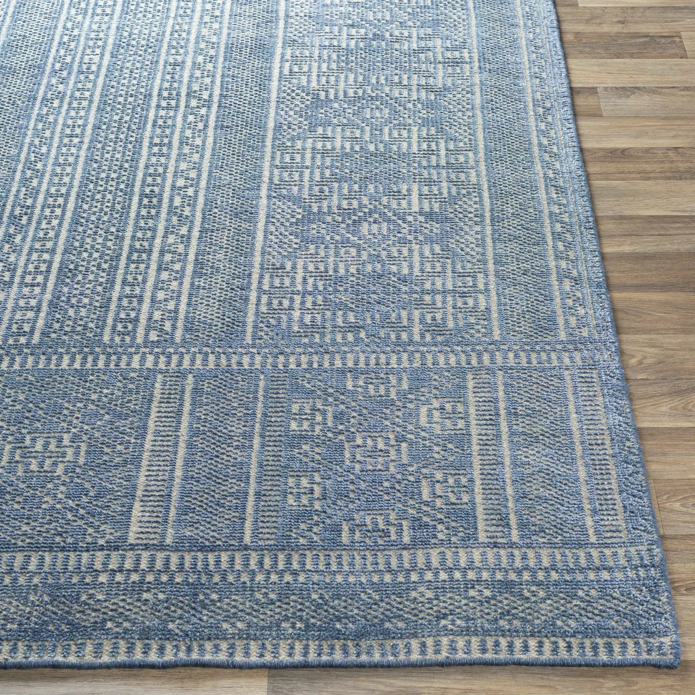 Meigs Blue Premium Viscose&Wool Rug - Clearance by Boutique Rugs