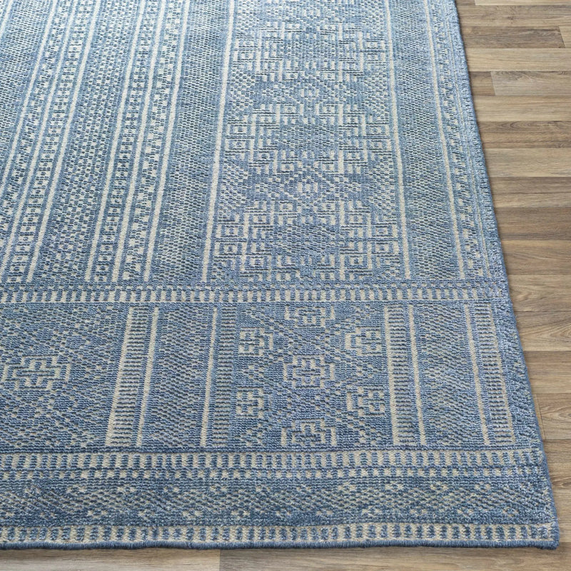 Meigs Blue Premium Viscose&Wool Rug - Clearance by Boutique Rugs