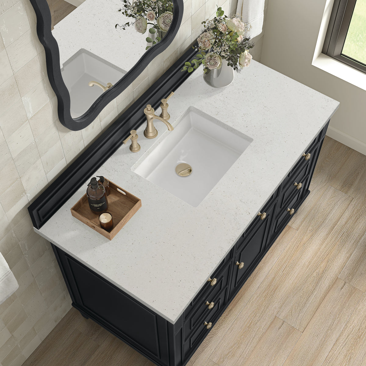 James Martin Lorelai 48" Single Bathroom Vanity, Black Onyx, view 33