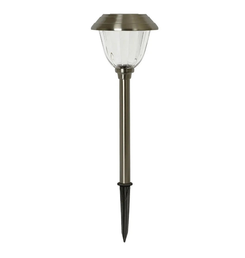 Member's Mark 8 Piece LED Solar Path Lights 14 Lumen - Stainless Steel ( Silver ) by Outdoor Solar Outlet