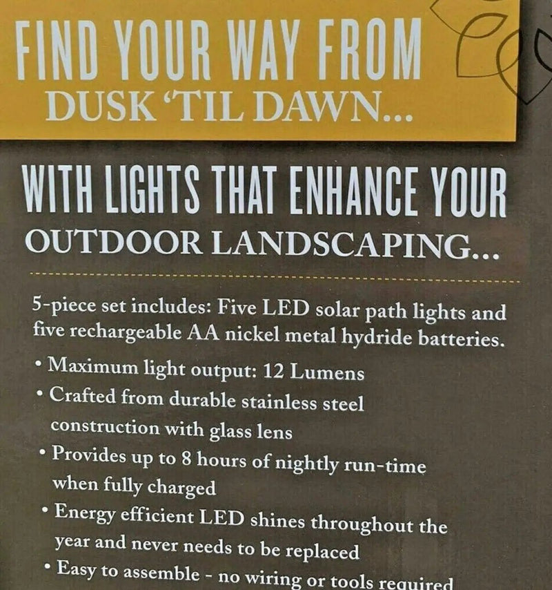 Member's Mark Solar LED Pathway Lights, Oil-Rubbed Glass And Metal(8 Pack) by Outdoor Solar Outlet