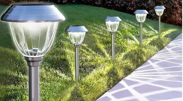 Member's Mark Solar LED Pathway Lights, Oil-Rubbed Glass And Metal(8 Pack) by Outdoor Solar Outlet