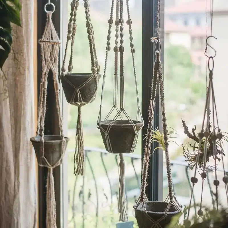 Cotton Hemp Rope Planter Hanger by RusticReach