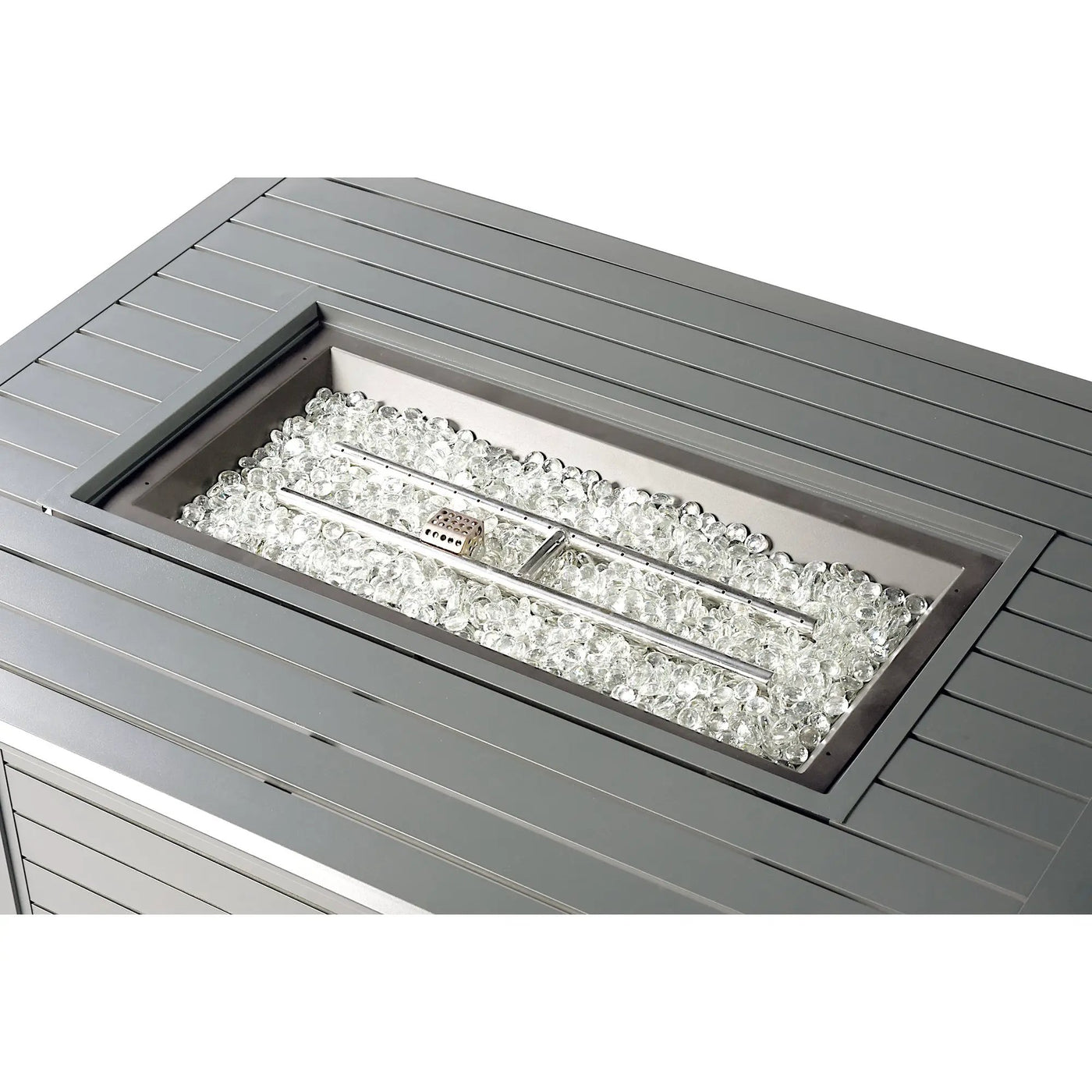 Aluminum 48-in Rectangular Propane Fire Table, Beads, Covers and Lid by Sharicks