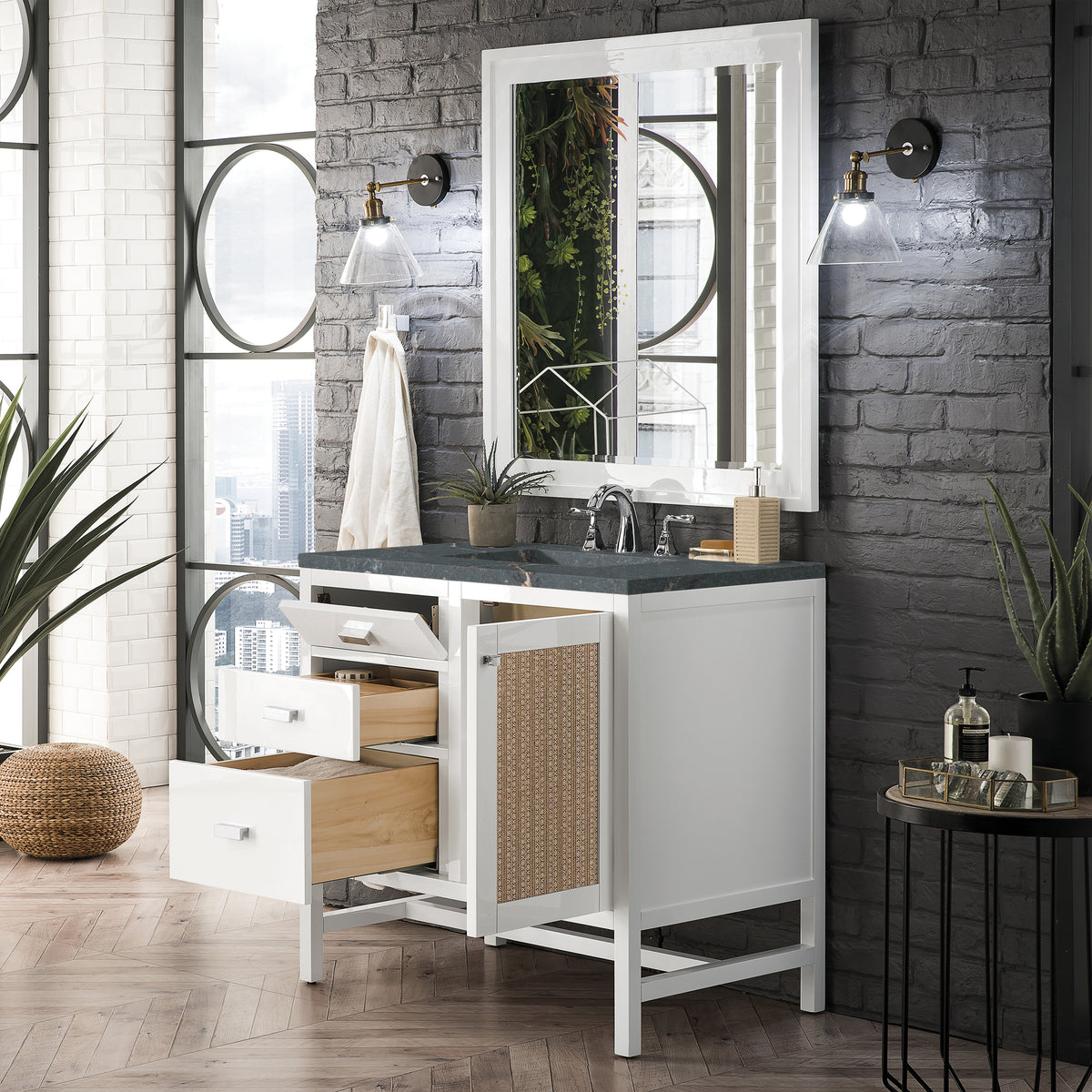 James Martin Addison 36" Single Bathroom Vanity, Glossy White, view 36