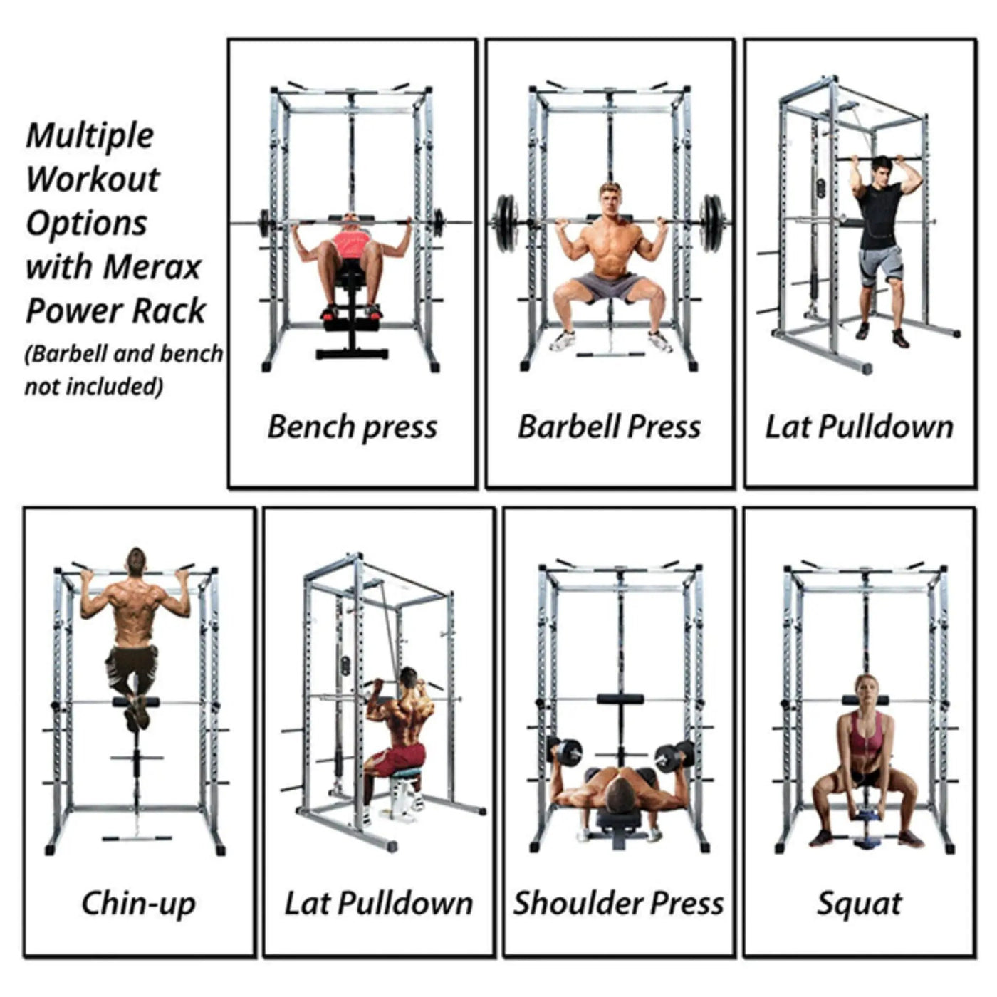 Merax Multi-Functional Olympic Power Squat Rack Cage For Home & Gym (SAK98719) by SAKSBY WHOLESALE
