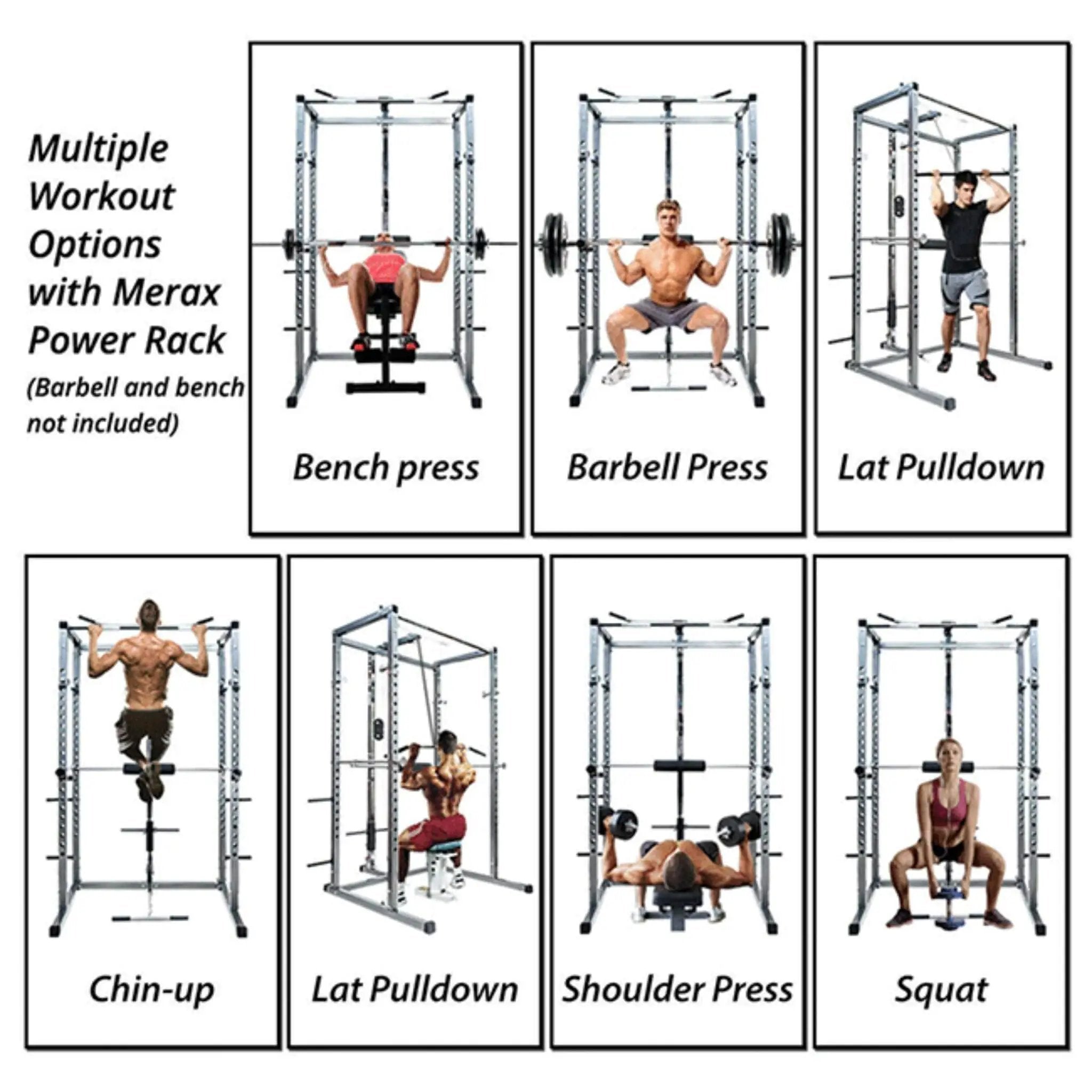 Merax Multi-Functional Olympic Power Squat Rack Cage For Home & Gym (SAK98719) by SAKSBY WHOLESALE