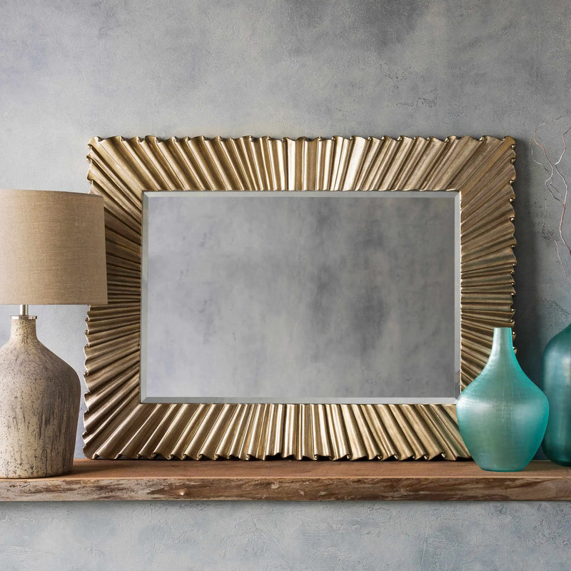 Mercier Silver Gray Mirror by Boutique Rugs