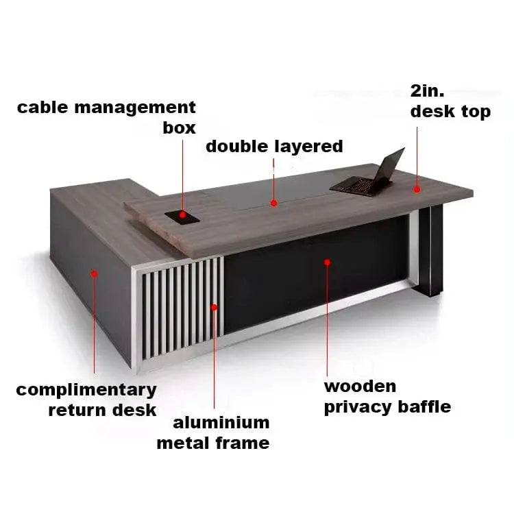 Engel · Modern L-Shaped Executive Desk by Arc Grove