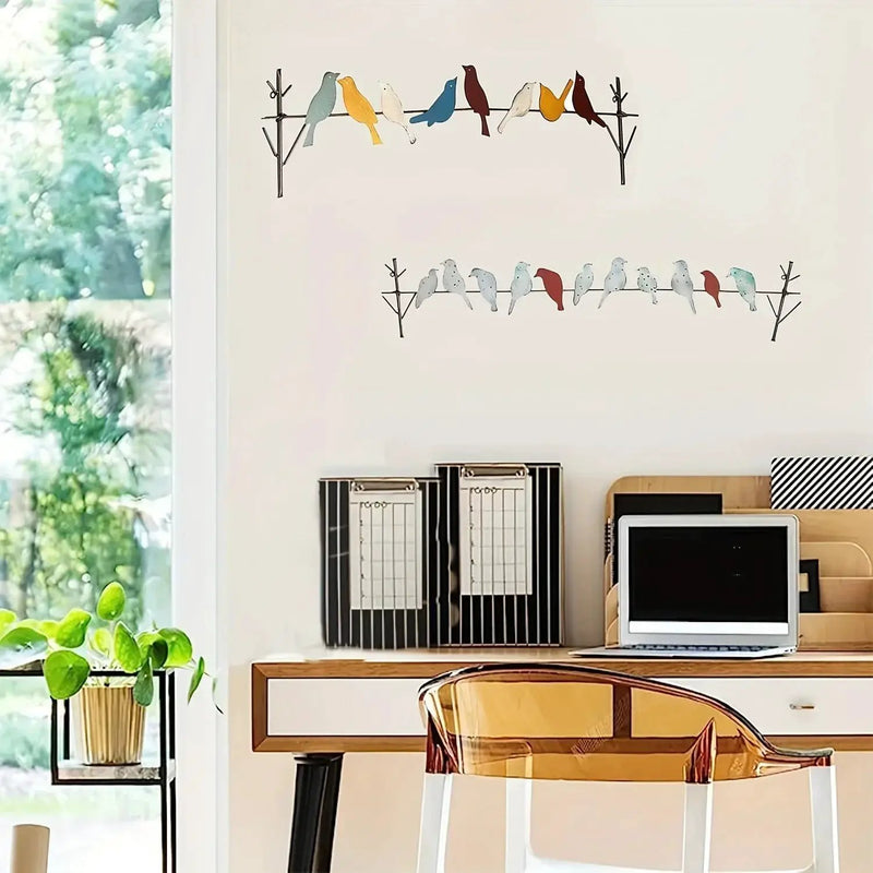 Metal Bird Wall Decoration with Layered Design by House Of Avana