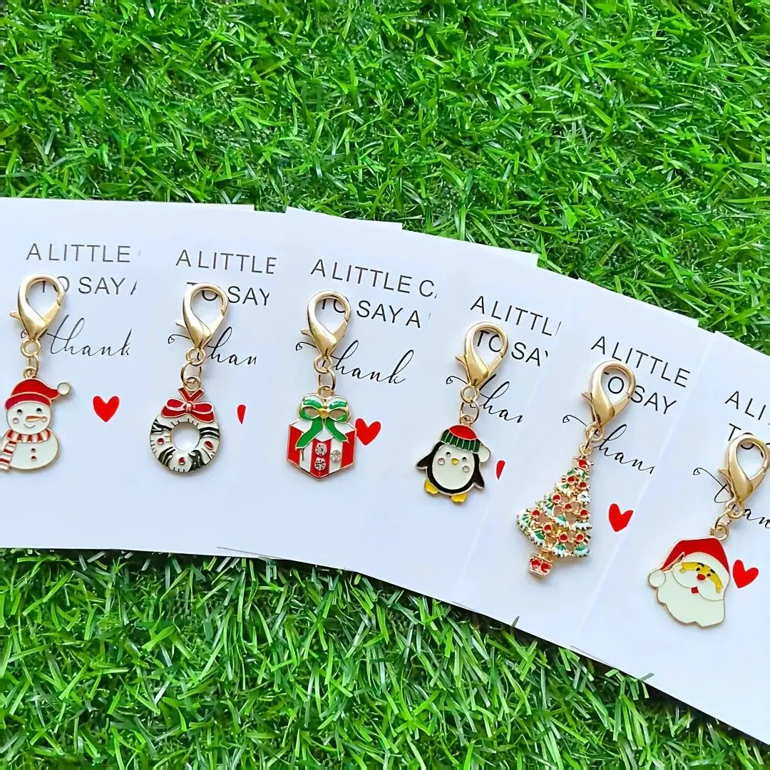Metal Christmas Keychain Gift Pack with Thank You Charm by House Of Avana