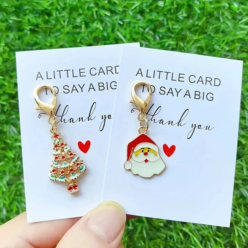 Metal Christmas Keychain Gift Pack with Thank You Charm by House Of Avana