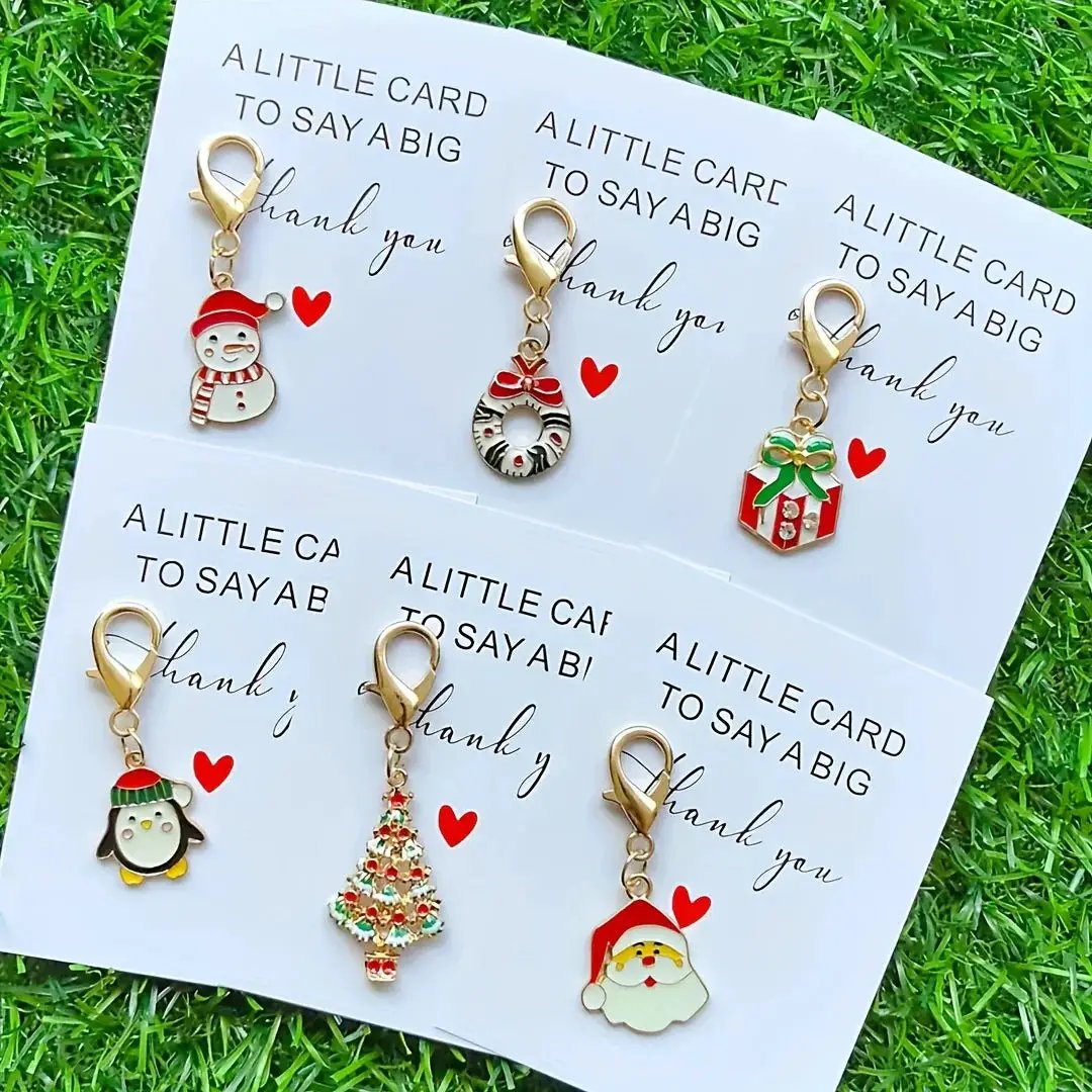 Metal Christmas Keychain Gift Pack with Thank You Charm by House Of Avana