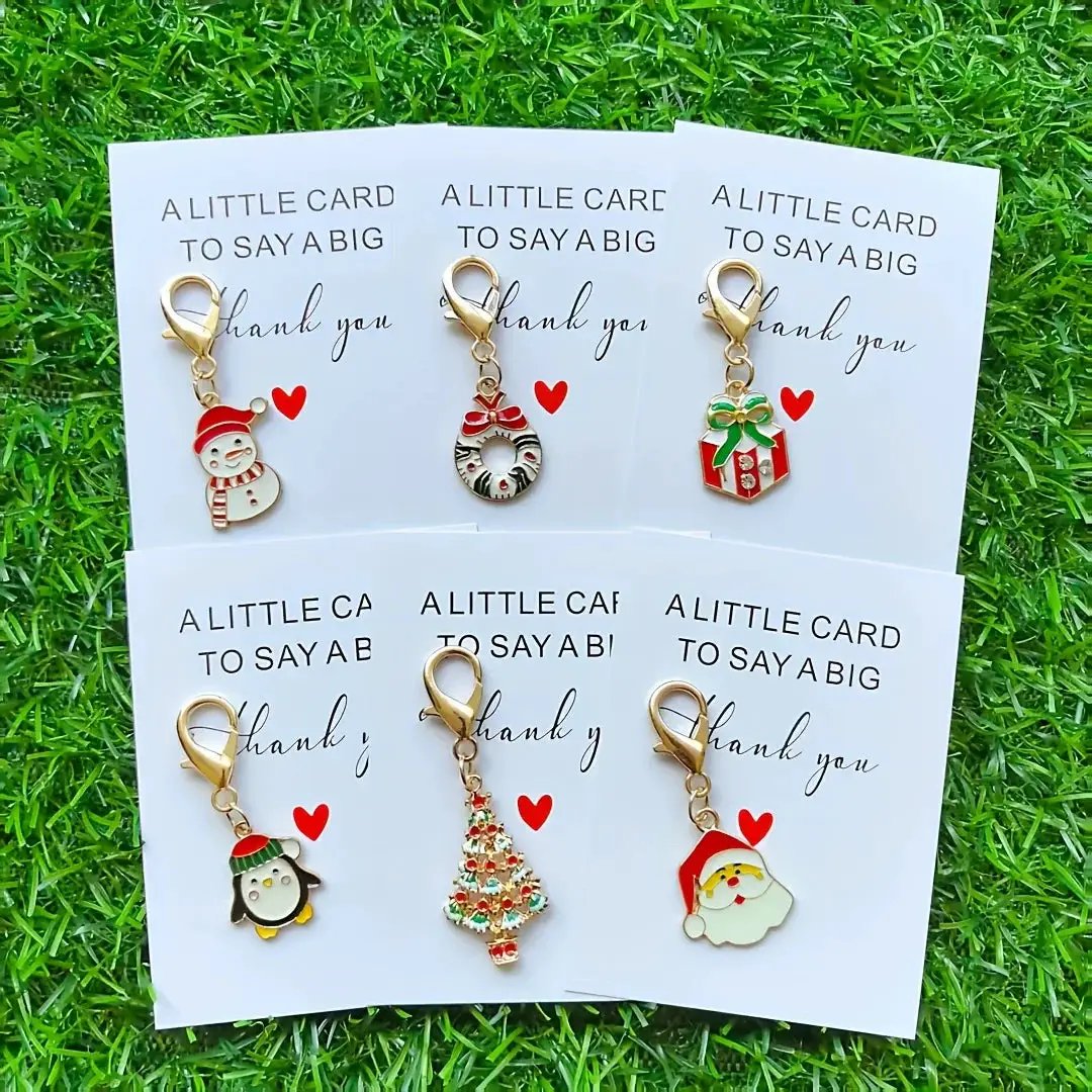 Metal Christmas Keychain Gift Pack with Thank You Charm by House Of Avana