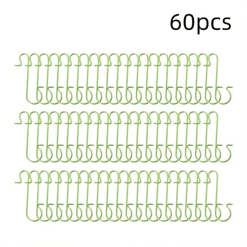 Metal Christmas Ornament Hooks - 60pcs Silvery Golden Red Green Hangers by House Of Avana