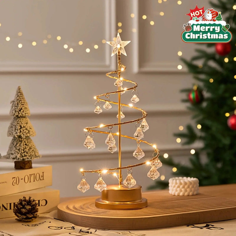 Metal Christmas Tree with Warm White Lights by House Of Avana