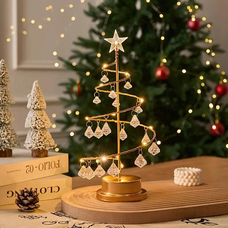 Metal Christmas Tree with Warm White Lights by House Of Avana
