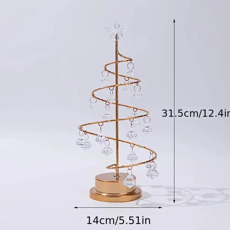 Metal Christmas Tree with Warm White Lights by House Of Avana