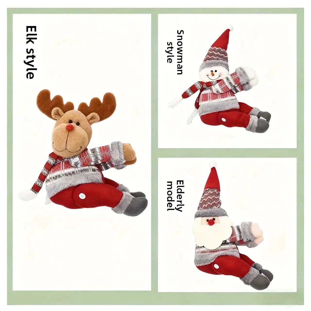 Metal Curtain Buckles - Christmas Santa Claus, Deer, Snowman Designs by House Of Avana